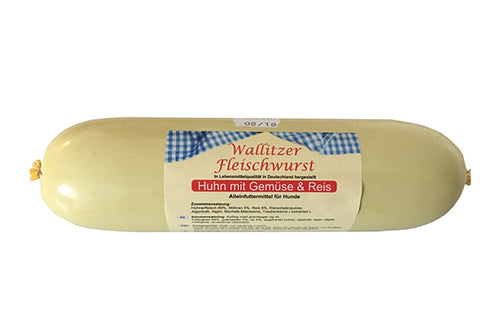 Wallitzer Fleischwurst chicken with vegetables and rice