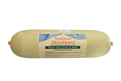 Wallitzer Fleischwurst chicken with lamb and rice